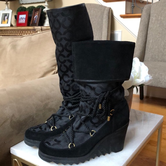 coach wedge boots